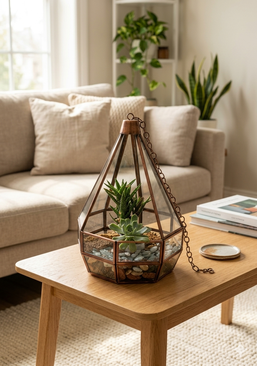 Cone tower terrarium planter