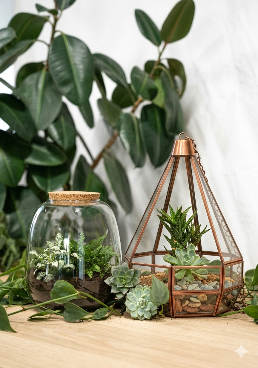 Cone tower terrarium planter