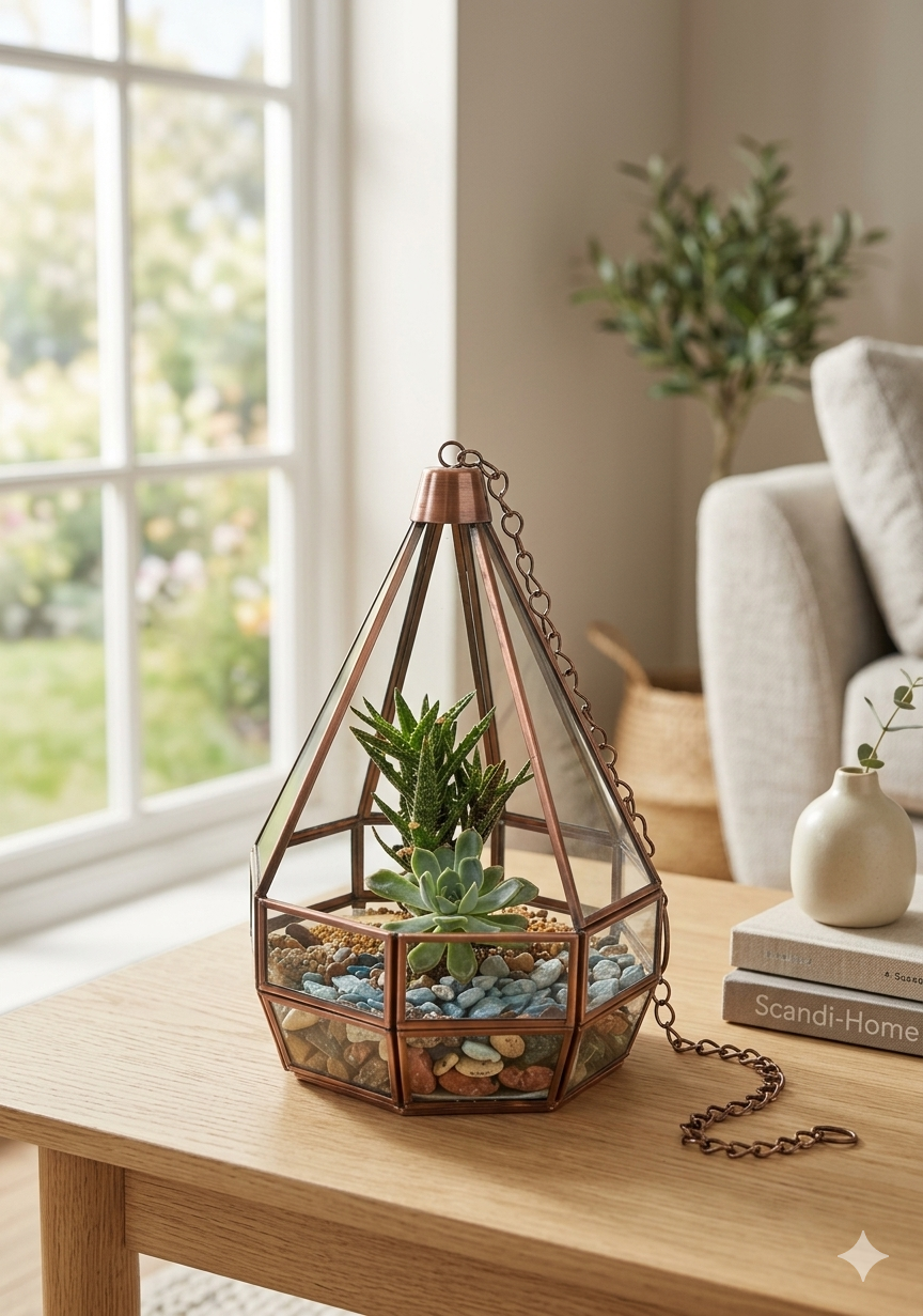 Cone tower terrarium planter