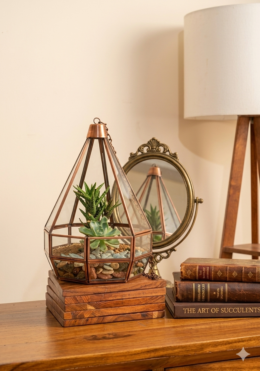 Cone tower terrarium planter